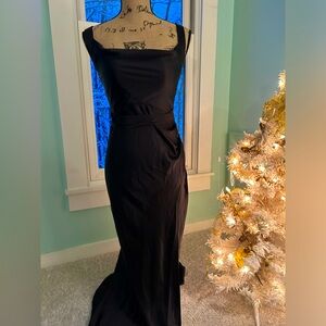 Black, long, formal Billy J dress